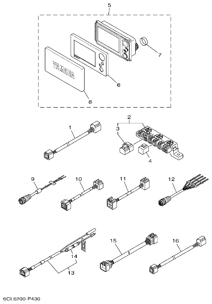 Yamaha F350AET, FL350AET OPTIONAL PARTS 1 parts diagram